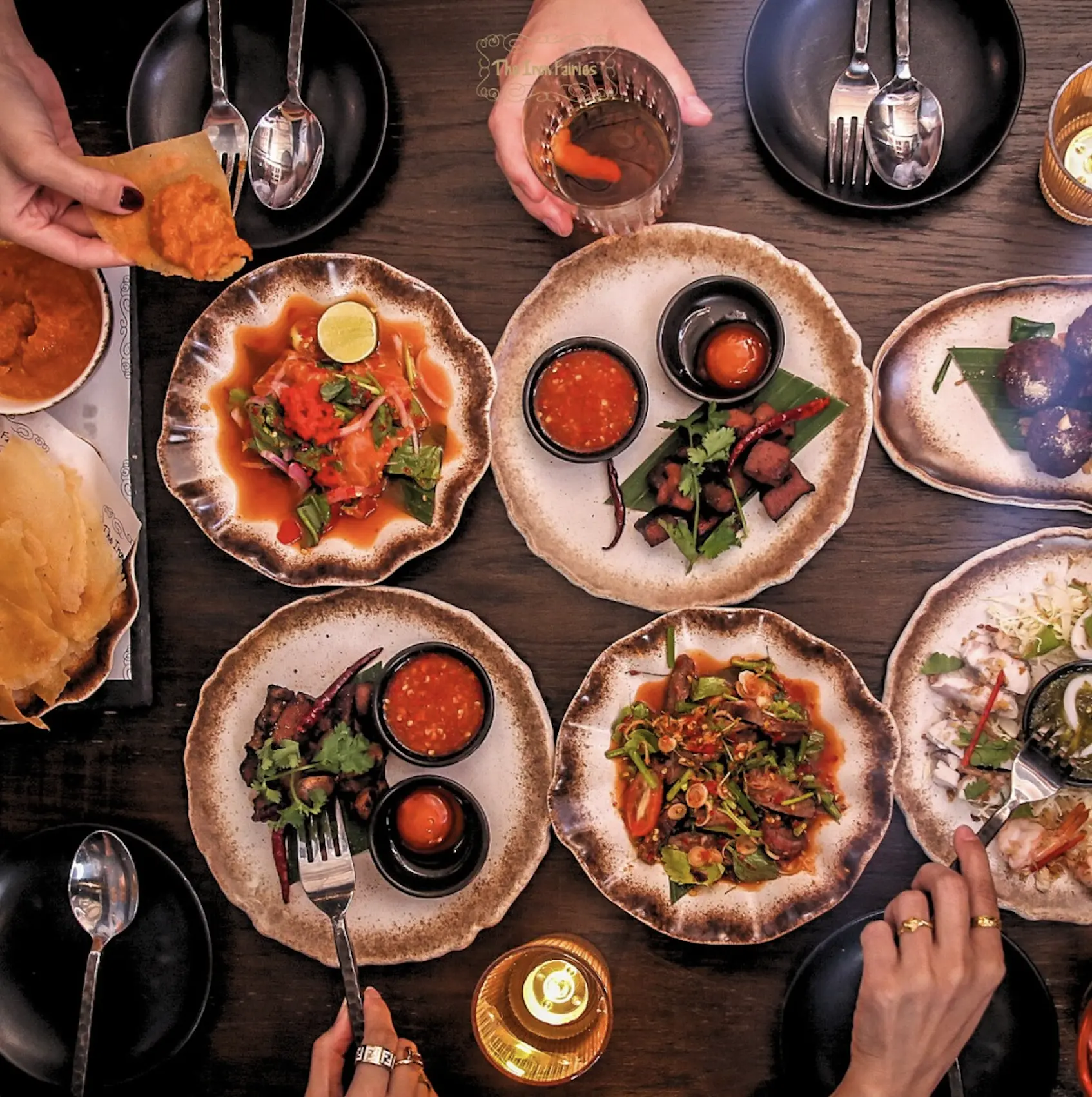 Iron-Fairies-Bangkok-food-spread